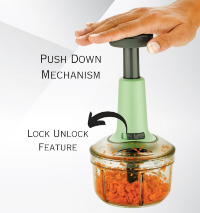 Hand Press Vegetable Chopper™ – Manual Onion, Garlic & Veggie Cutter